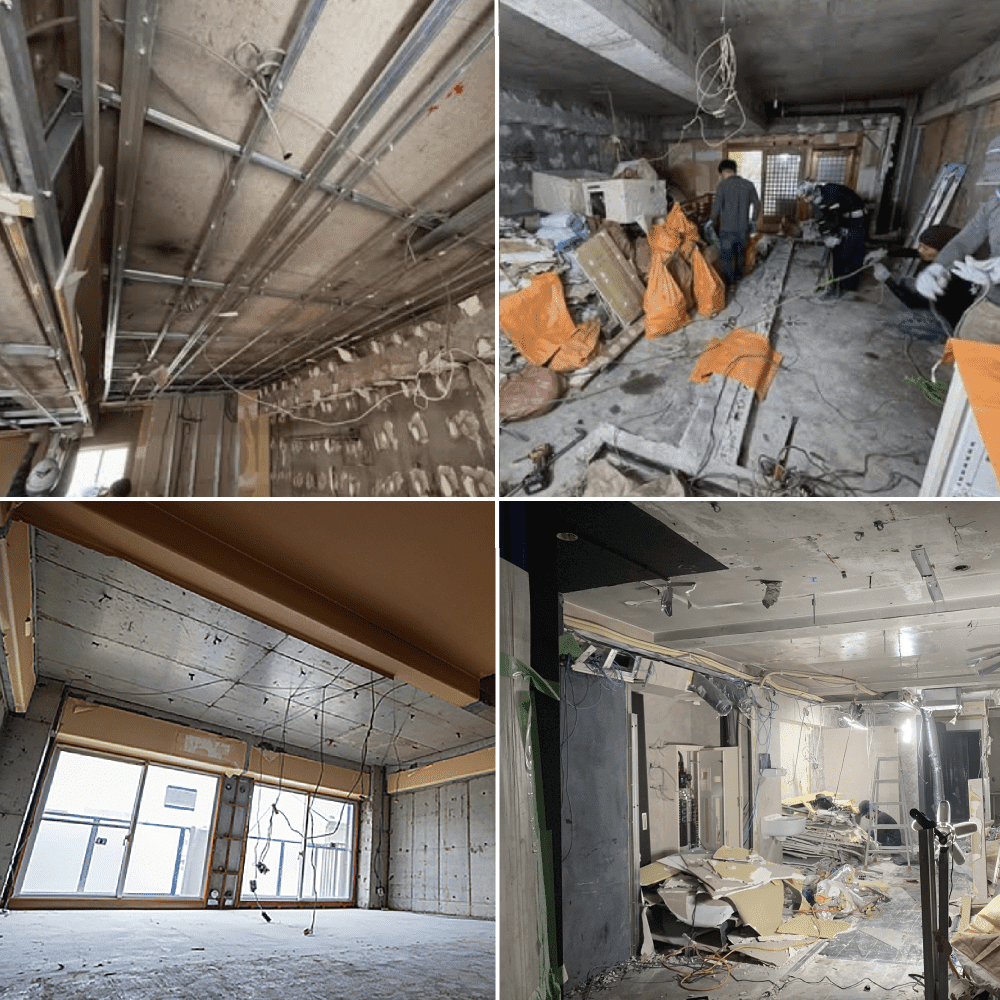 解体工事｜合同会社HALL｜川崎市・横浜市・東京都内｜店舗・オフィスのリフォームや改装に伴う取り壊し工事｜スケルトン解体・原状回復｜hall86.com
